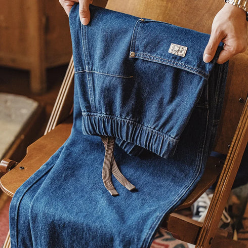 Retro Washed Logging Jeans – Loose Fit Casual Pants